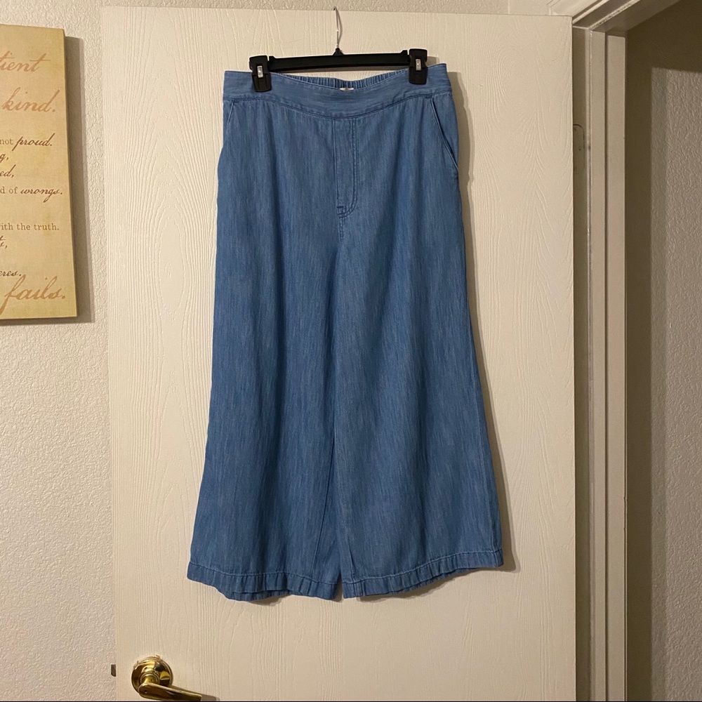 Madewell Chambray Huston Crop Pants - Picture 3 of 8